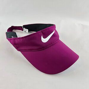 Nike Golf Visor Womens Purple Red Adjustable Dri-Fit Athletic Tennis Running